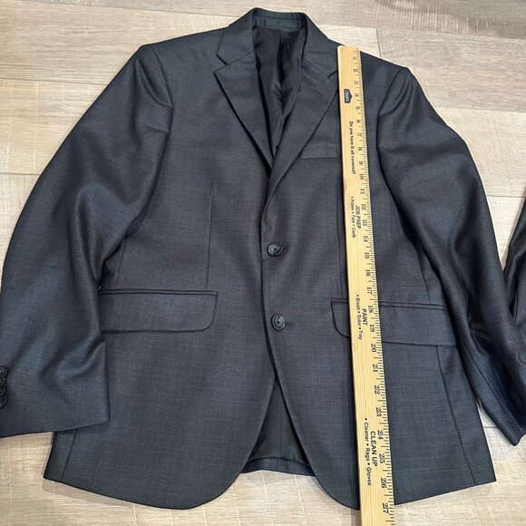 REACTION KENNETH COLE 2 PIECE SUIT CHARCOAL GRAY 36S COAT 30 X 30 - Picture 3 of 15